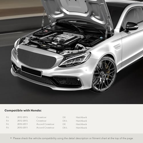 YHTAUTO Set of 2 Front Hood Lift Support Gas Strut Spring Shock Replacement for Honda Accord Crosstour 2010-2011 Crosstour 2012-2015 - Image 2