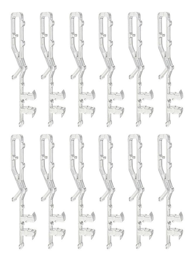 JSP Manufacturing Multi Pack of Hidden Valance Clips Faux and Real Wood Window Blinds 2" Short Style (12) - Image 1