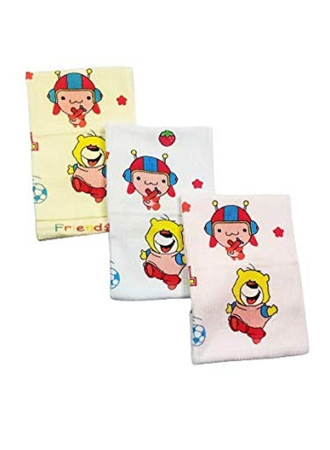 SHARMA CLOTHING Towel 100% Cotton Washcloth for New Born Baby/Infants/Toddlers Absorbent Cartoon Animal Printed Square Bath Towel (Yellow Towel) - Image 4