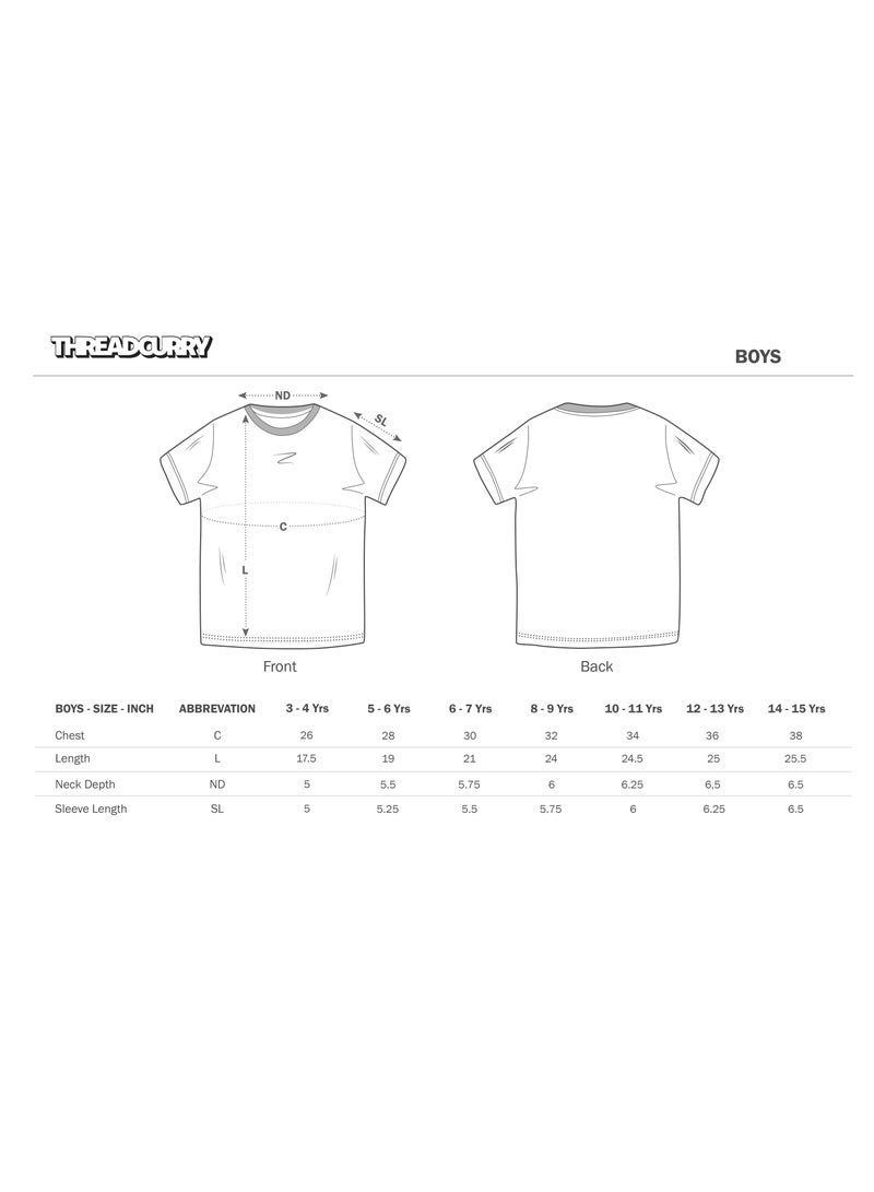 THREADCURRY Comic Boys Black Printed Round Neck T-shirt - Image 3