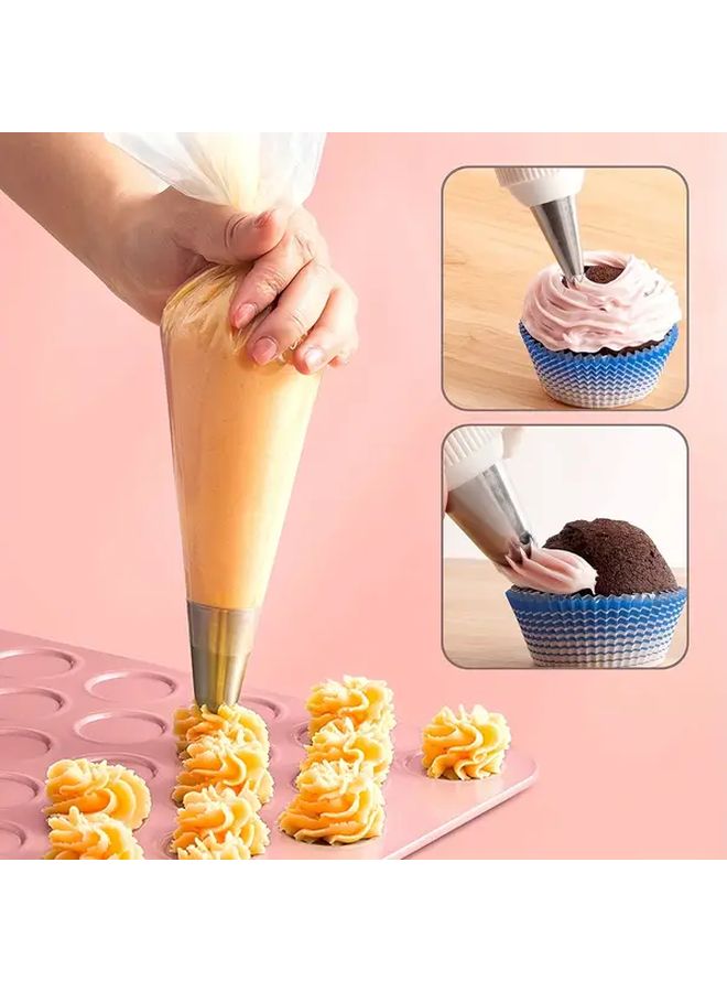 6pcs Stainless Steel Piping Tip Set Heavy Duty 410 Grade Professional Cake Decorating Kit Round Star Leaf Flower Double Single Tips Fondant Cupcakes Cookies Beginner Friendly - Image 4