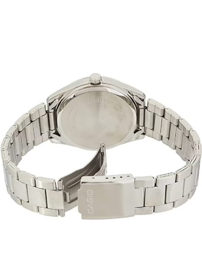 Casio Men's Watch - MTP-1302D-7BVDF White Black Dial, Silver Band - Image 3