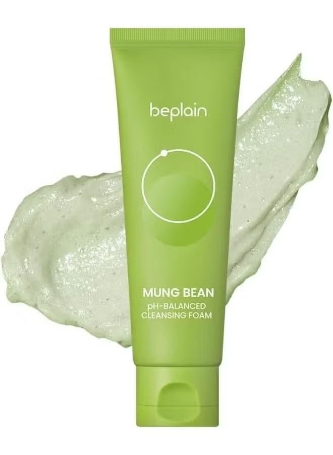 beplain Mung Bean pH Balanced Cleansing Foam 80ml, Gentle Pore Cleanser for Daily Hydrating Skin Anti Acne Oil Control Korean Face Wash - Image 1