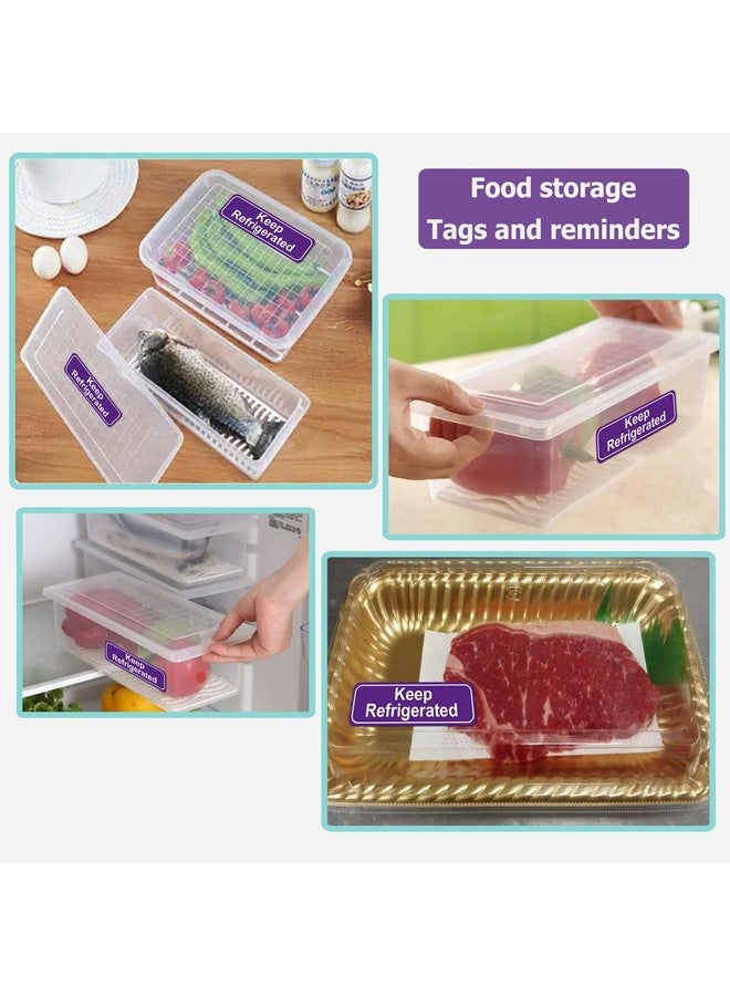 Well Tile Keep Refrigerated Stickers Waterproof 0.5 X 1.5 Inch Purple Refrigerated Stickers Shipping Labels Cold Food Packaging Warning Labels 500 Pcs Adhesive Labels - Image 4