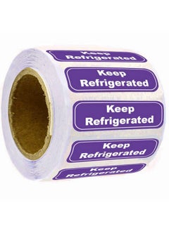 Well Tile Keep Refrigerated Stickers Waterproof 0.5 X 1.5 Inch Purple Refrigerated Stickers Shipping Labels Cold Food Packaging Warning Labels 500 Pcs Adhesive Labels  - Image 1