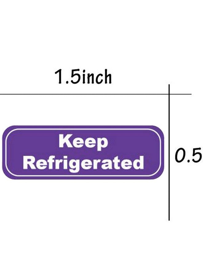Well Tile Keep Refrigerated Stickers Waterproof 0.5 X 1.5 Inch Purple Refrigerated Stickers Shipping Labels Cold Food Packaging Warning Labels 500 Pcs Adhesive Labels - Image 2