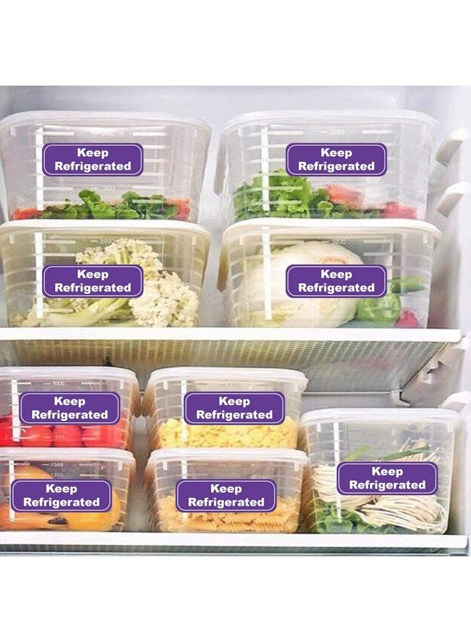 Well Tile Keep Refrigerated Stickers Waterproof 0.5 X 1.5 Inch Purple Refrigerated Stickers Shipping Labels Cold Food Packaging Warning Labels 500 Pcs Adhesive Labels - Image 3