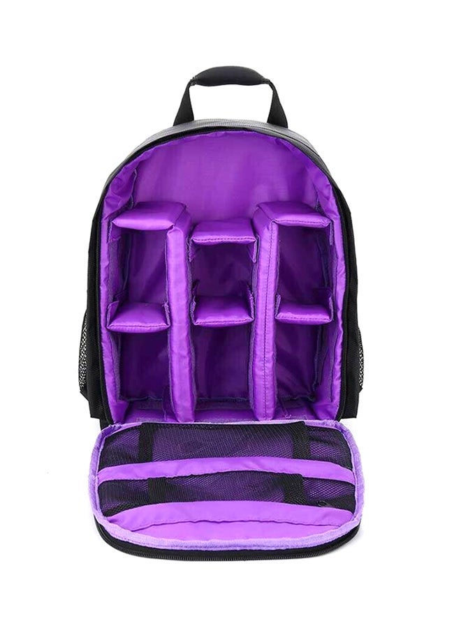 NIBEMINENT Multi-functional Camera Bag Dor DSLR/Camcorder Black/Purple  - Image 2
