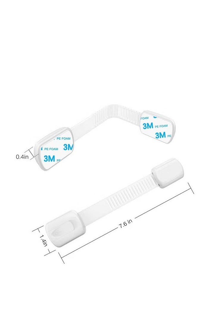 أقفال أمان للأطفال مكونة من 6 قطع مع حزام قابل للتعديل ونظام مزلاج - Image 2