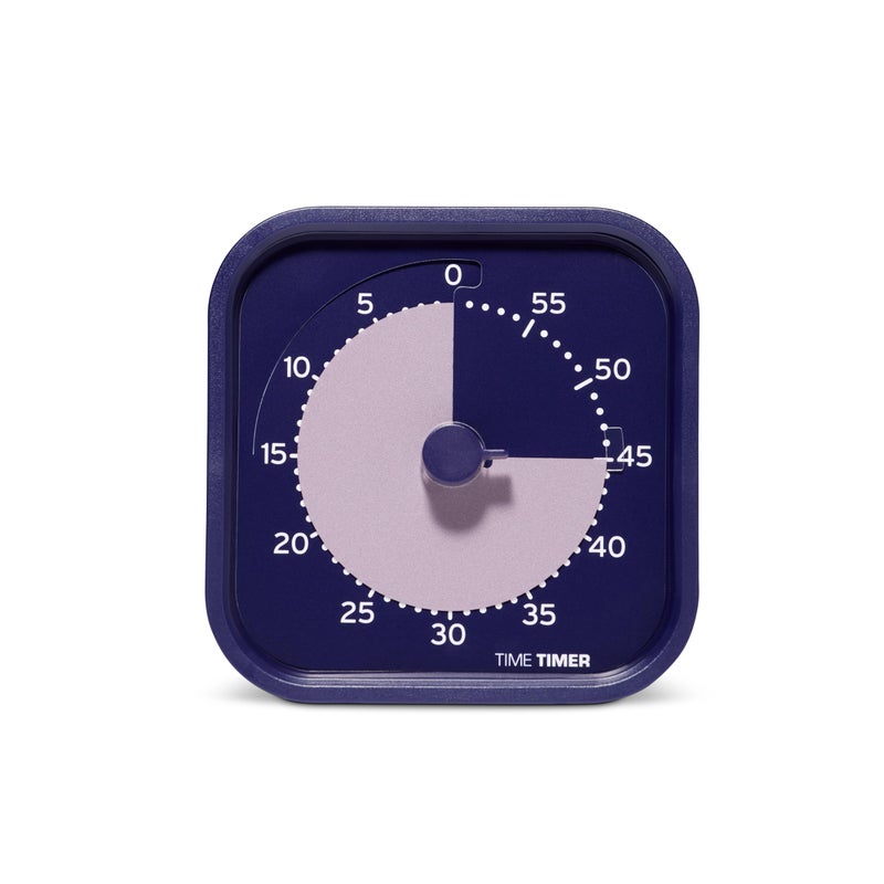 Time Timer MOD Home - Metallic Series - Individual Sized 60 Minute Visual Countdown Timer for ADHD, Adults, Students, and Pomodoro with Silent Operation (Metallic Indigo) - Image 1