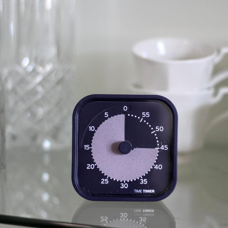Time Timer MOD Home - Metallic Series - Individual Sized 60 Minute Visual Countdown Timer for ADHD, Adults, Students, and Pomodoro with Silent Operation (Metallic Indigo) - Image 5