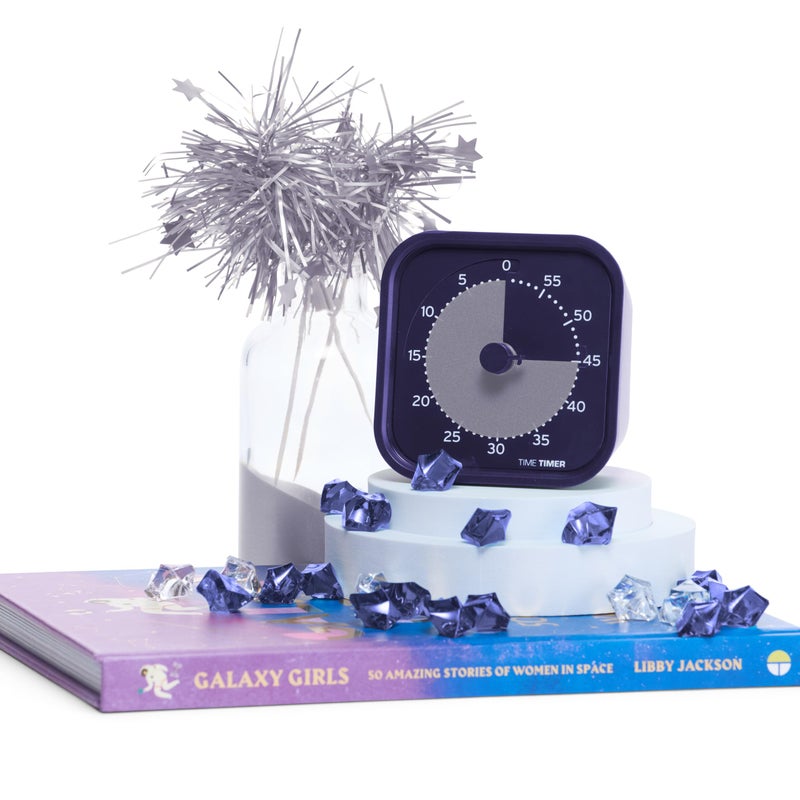 Time Timer MOD Home - Metallic Series - Individual Sized 60 Minute Visual Countdown Timer for ADHD, Adults, Students, and Pomodoro with Silent Operation (Metallic Indigo) - Image 4