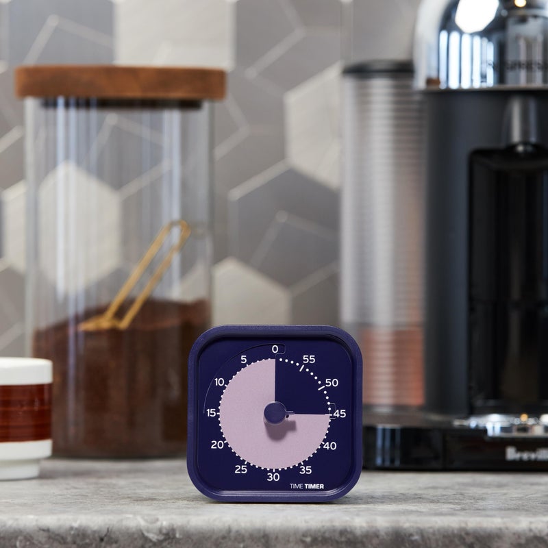 Time Timer MOD Home - Metallic Series - Individual Sized 60 Minute Visual Countdown Timer for ADHD, Adults, Students, and Pomodoro with Silent Operation (Metallic Indigo) - Image 3