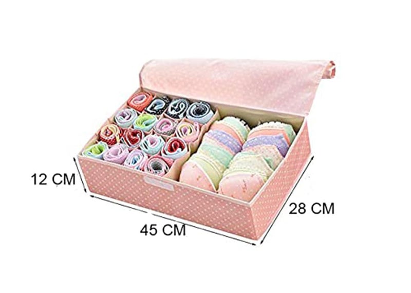 Styleys 161 Drawer Organizer Innerwear Storage Box Wardrobe Organizer For Clothes Sky Blue Flower_S1016A - Image 5