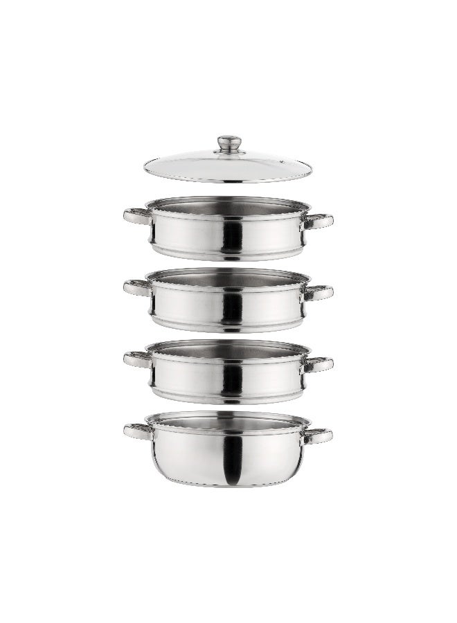 رويال فورد بخار SS بأربعة طبقات/30CM1X8، فضي، RF10427 - Image 1
