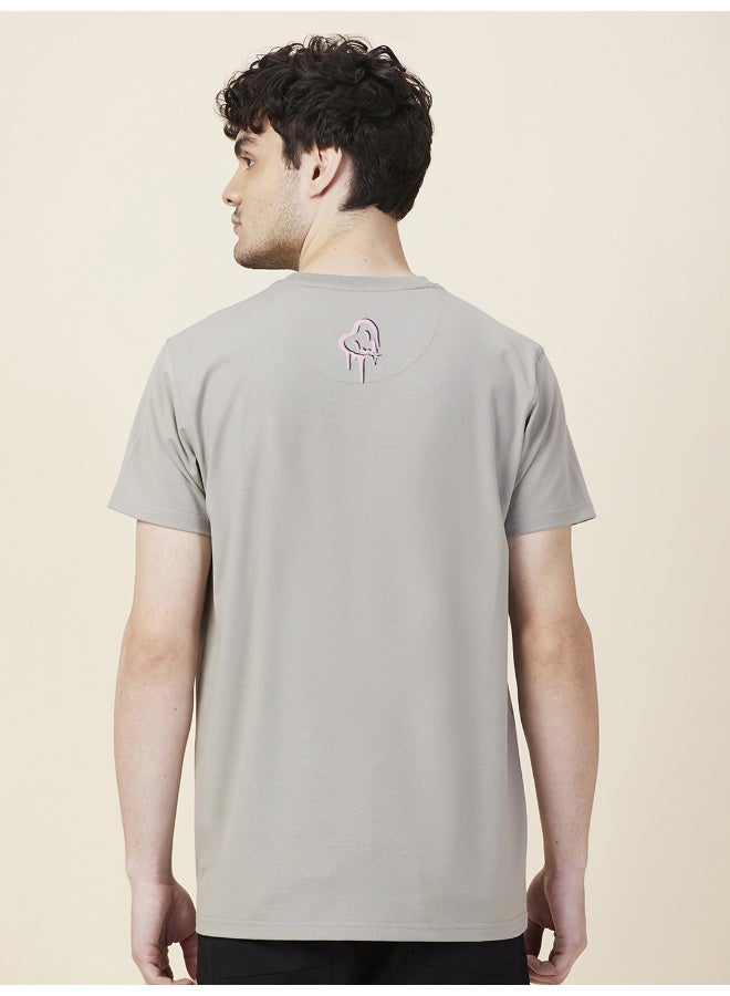 Being Human Mens Grey Round Neck Short Sleeve T-Shirt - Image 3