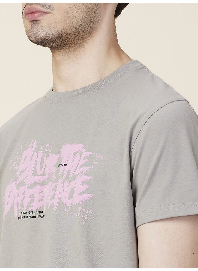 Being Human Mens Grey Round Neck Short Sleeve T-Shirt - Image 4