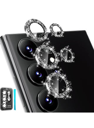 Samsung Galaxy S23 Ultra Camera Lens Protector, 9H Tempered Glass + Aluminum Alloy Metal Individual Lens Screen Ring for S23 Ultra 6.8in 5G 2023 - Glitter Black - pzsku/Z7C0E5C653BFD6F660E1EZ/45/_/1700492234/bea9c97b-d309-40db-ab60-dc34e823ff16