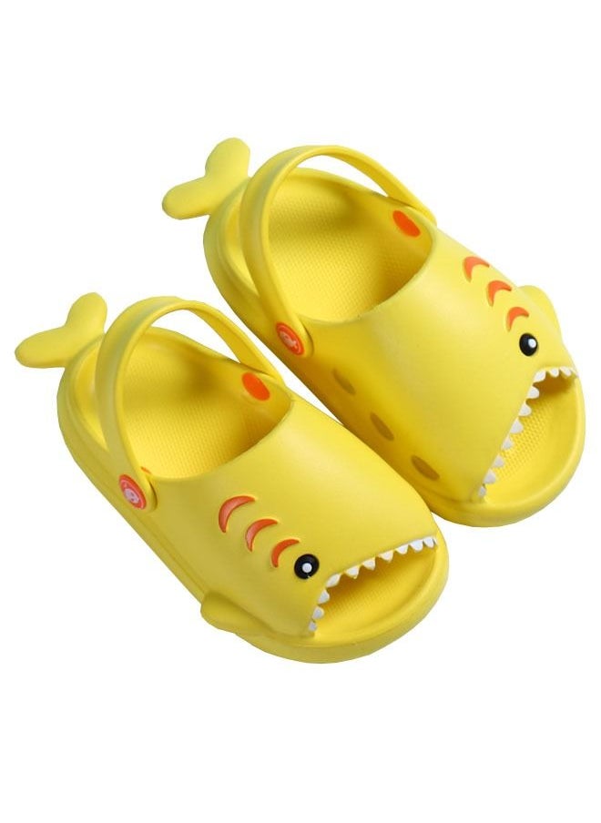 ZCM-HAPPY Cute Shark Kids Slippers Non-Slip Flat Sandals Suitable for Outdoor or Indoor Soft and Comfortable Sandals and Slippers 