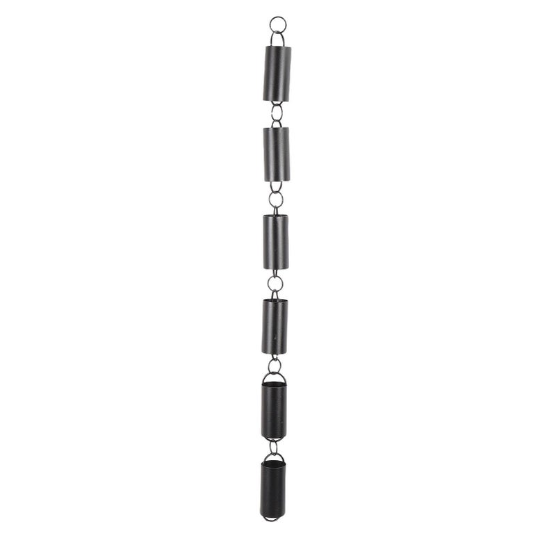 Black Powder Coated Aluminum Alloy Rain Chain 39 4 Inch For Gutter Downspout Patio Garden - Image 5