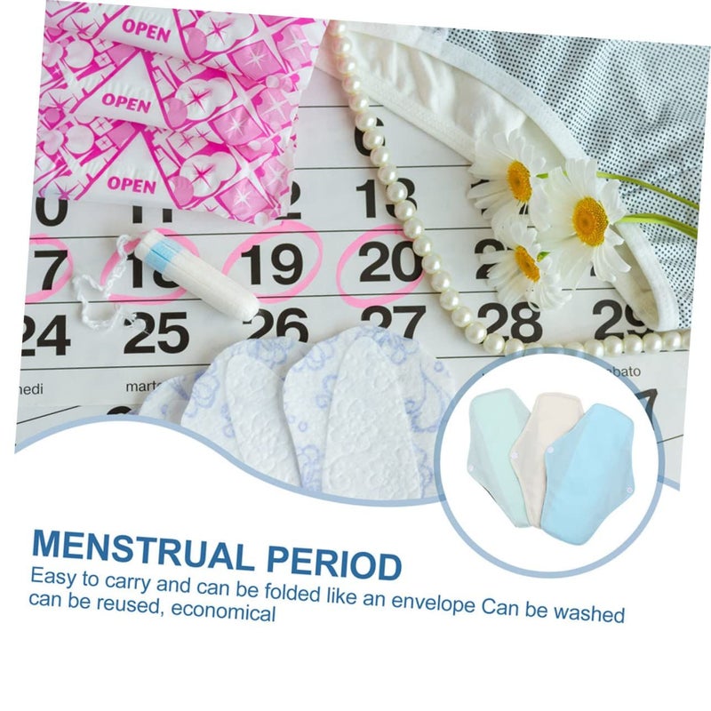 4 Pcs Reusable Sanitary Pads Feminine Napkins Light Breathable Absorbent For Women - Image 3
