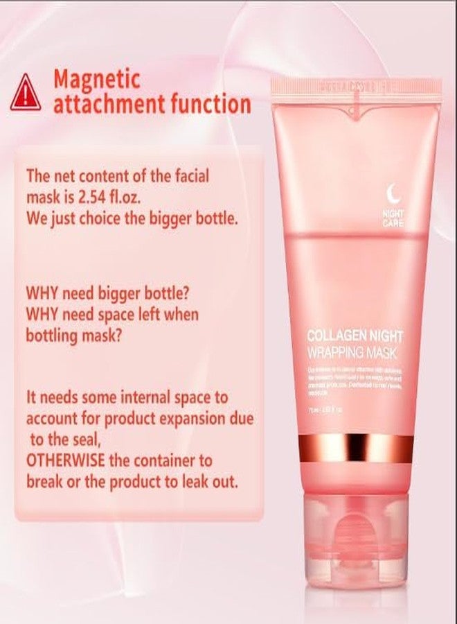 LONGMIRE Collagen Night Wrapping Mask with Silicone Brush | Overnight Hydrating Sleeping Mask for Glowing & Firm Skin | Deep Moisturizing Peel-Off Face Pack for Women & Men | 75 ml - Image 5