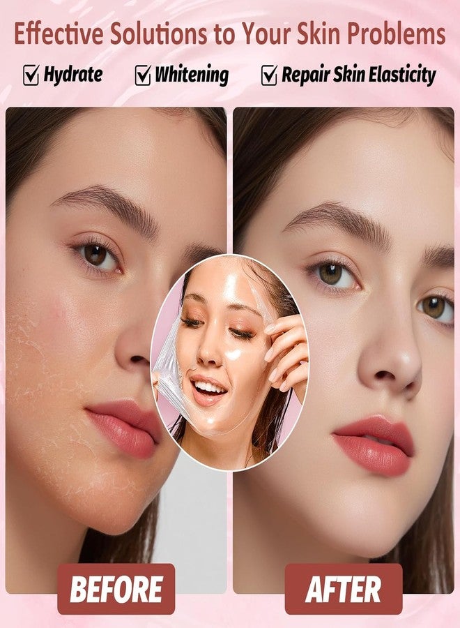 LONGMIRE Collagen Night Wrapping Mask with Silicone Brush | Overnight Hydrating Sleeping Mask for Glowing & Firm Skin | Deep Moisturizing Peel-Off Face Pack for Women & Men | 75 ml - Image 4
