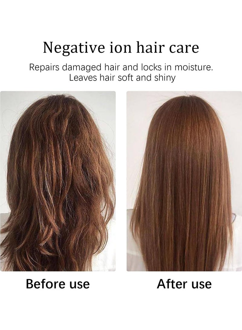 general Hair straightener & curling brush - 2-in-1 heated styling tool with negative ions, 5 temperature settings, 30 seconds quick heating, anti-scald, portable - Image 5