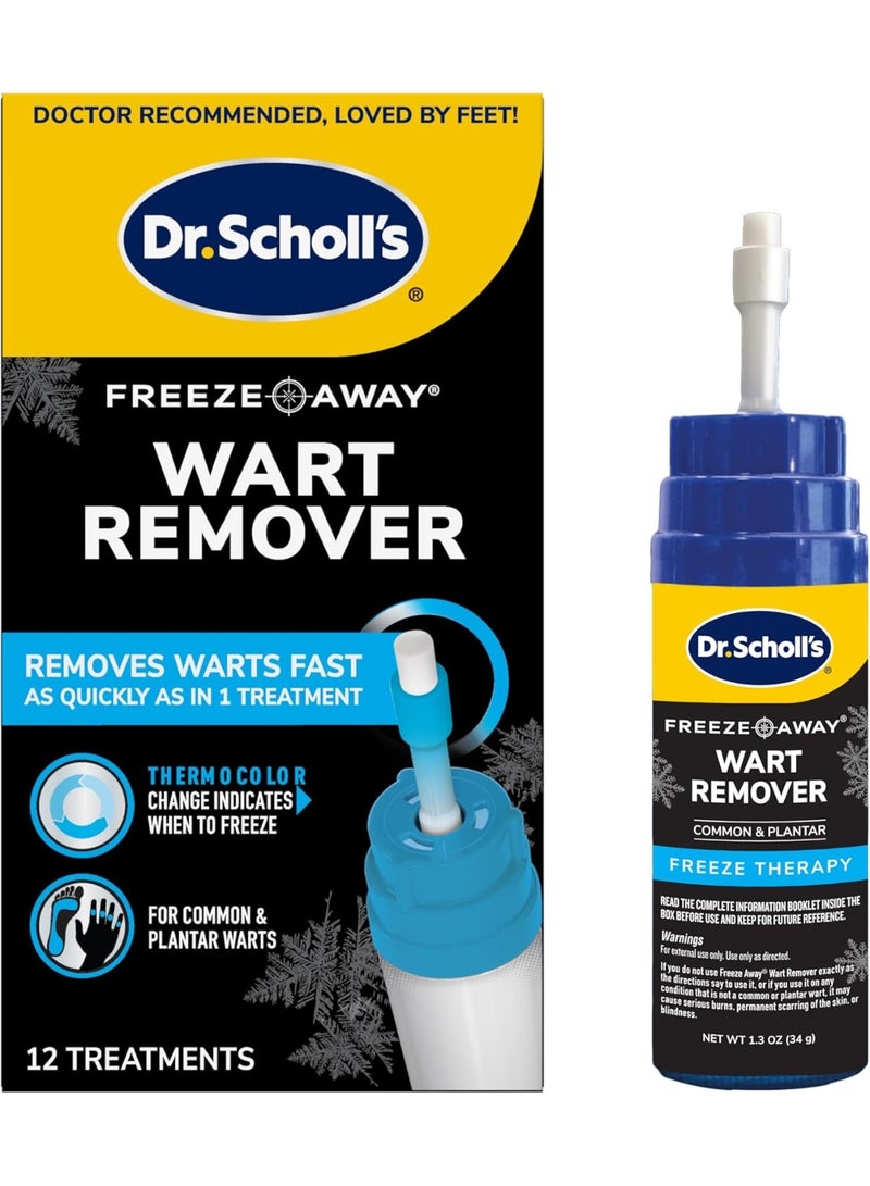 Dr. Scholl's FreezeAway Wart Remover, 12 Applications // Doctor-Proven Treatment to Rapidy Freeze and Remove Common and Plantar Warts - Image 1