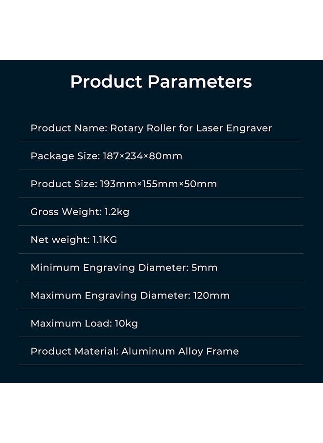 Creality 3D Rotary Roller Perfect for Engraving Cylindrical Objects Support 5-120mm Width Adjustable 7-gear Design for 22W Falcon2/CR-Laser Falcon 10W Laser Engraver  - Image 3