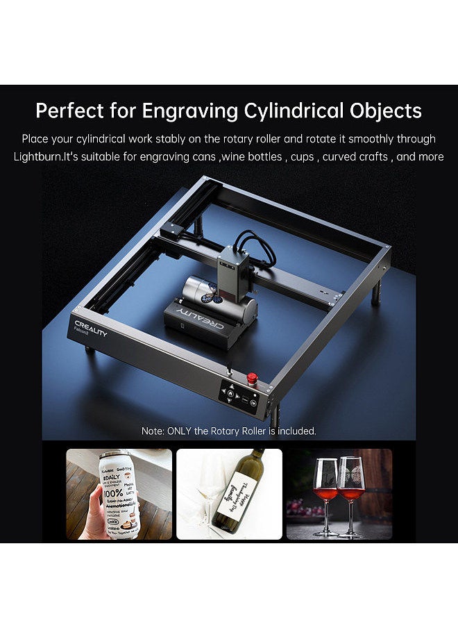 Creality 3D Rotary Roller Perfect for Engraving Cylindrical Objects Support 5-120mm Width Adjustable 7-gear Design for 22W Falcon2/CR-Laser Falcon 10W Laser Engraver  - Image 2