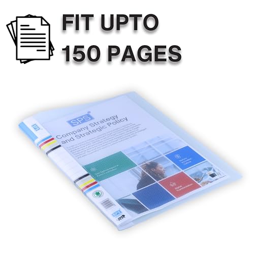 SPS Transparent Report File – Set of 20 | Plastic File for A4 Documents | for Office, School & Home | Holds Up to 150 Sheets | Best for Interviews and Reports - Image 4