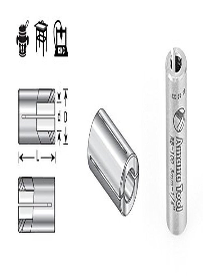Amana Tool RB-128 High Precision Steel Router Collet Reducer 1/2 Overall D x 1/4 Inner D x 1-3/16 Inch Long - Image 3