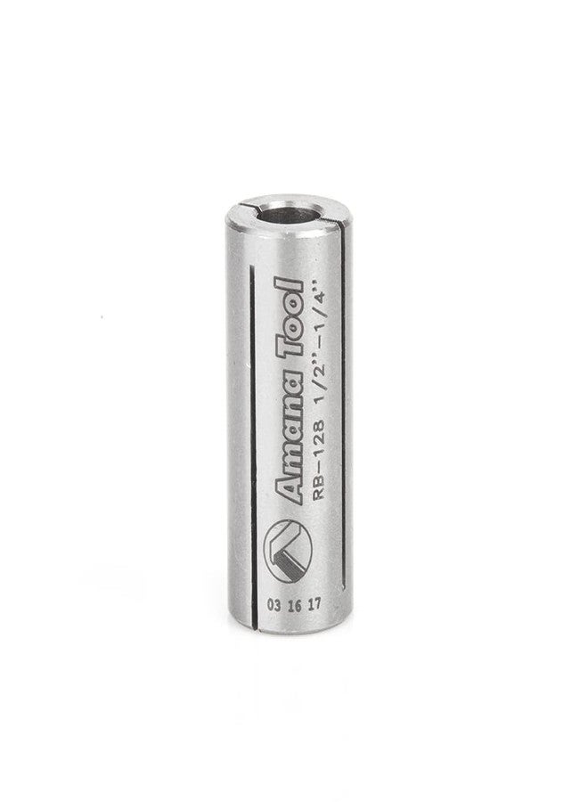 Amana Tool RB-128 High Precision Steel Router Collet Reducer 1/2 Overall D x 1/4 Inner D x 1-3/16 Inch Long - Image 1