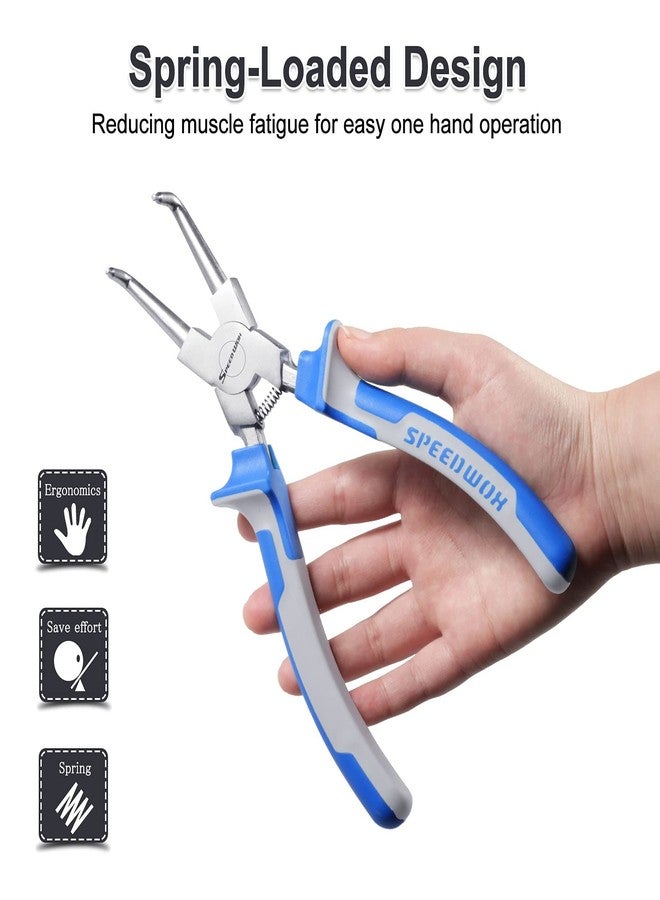 SPEEDWOX Snap Ring Pliers 9-Inch Internal Circlip Pliers Heavy Duty Precision Cir-clip Retainer Ring Pliers Curved Jaw for Ring Remover Retaining and Remove Hoses - Image 4