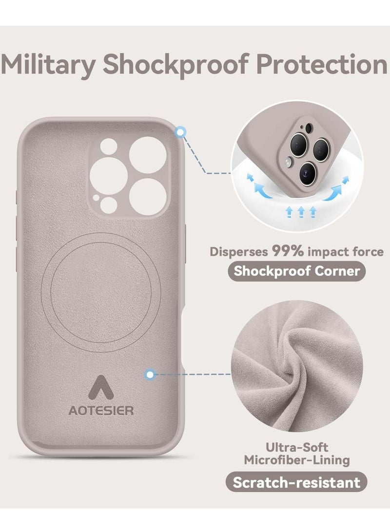 TIGER Titanium Silicone Case for iPhone 16 Pro Max – MagSafe Compatible Protective Cover with Camera Guard, Soft Microfiber Anti-Scratch Lining – Shockproof Design – Includes 2 Tempered Glass Screen Protectors - Image 4