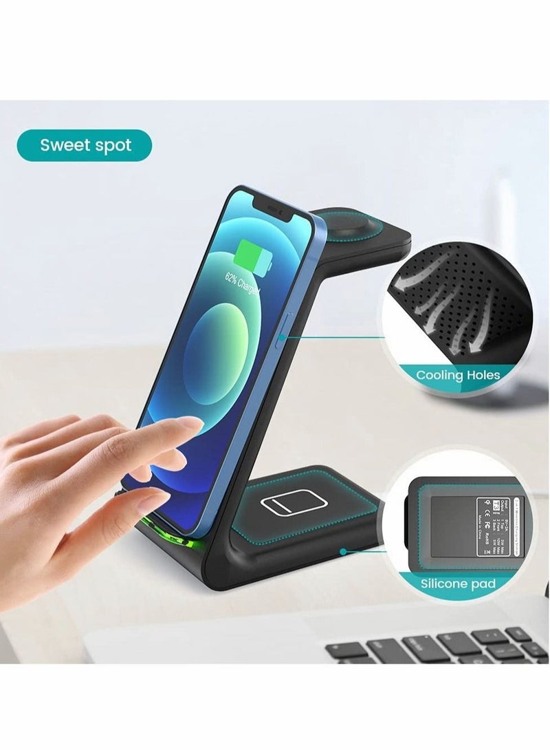 KASTWAVE Wireless Charger, 3 in 1 Wireless Charger Station - Image 3
