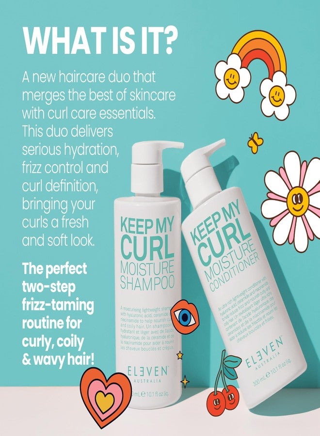 ELEVEN AUSTRALIA Keep My Curl Moisture Shampoo Hydrating, For Curly and Wavy Hair, Enhances Curl Definition, Reduces Frizz, and Adds Shine, Sulfate-Free, Gentle Cleansing Formula - 1.7 Fl Oz - Image 3