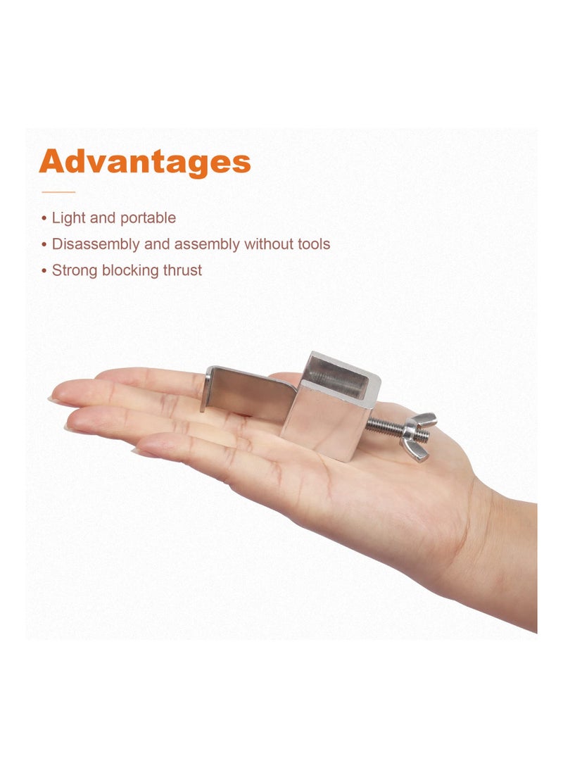 Portable Door Lock, Hotel Locks, for Doors Travel Home Security Door, Locker, Security Devices Hotel Rooms, for Travelers Provide Safety Privacy for School Apartment Dormitories College (2PCS) - Image 4