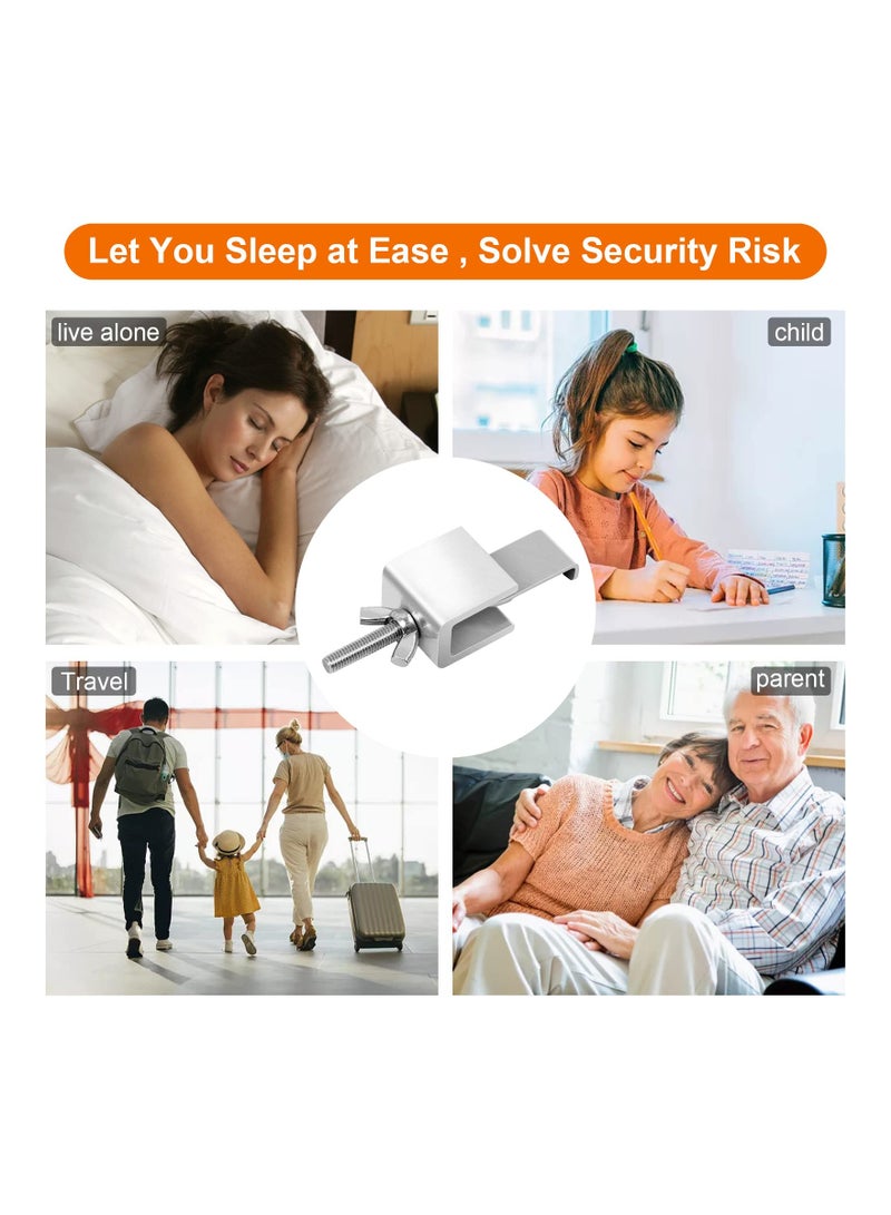 Portable Door Lock, Hotel Locks, for Doors Travel Home Security Door, Locker, Security Devices Hotel Rooms, for Travelers Provide Safety Privacy for School Apartment Dormitories College (2PCS) - Image 2