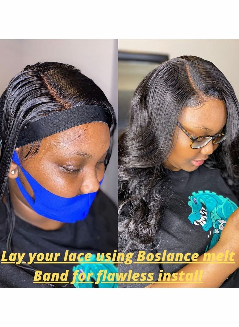 Y&D 4 PCS Lace Edge Headband Adjustable Elastic Melting Band for Wigs  - Image 3
