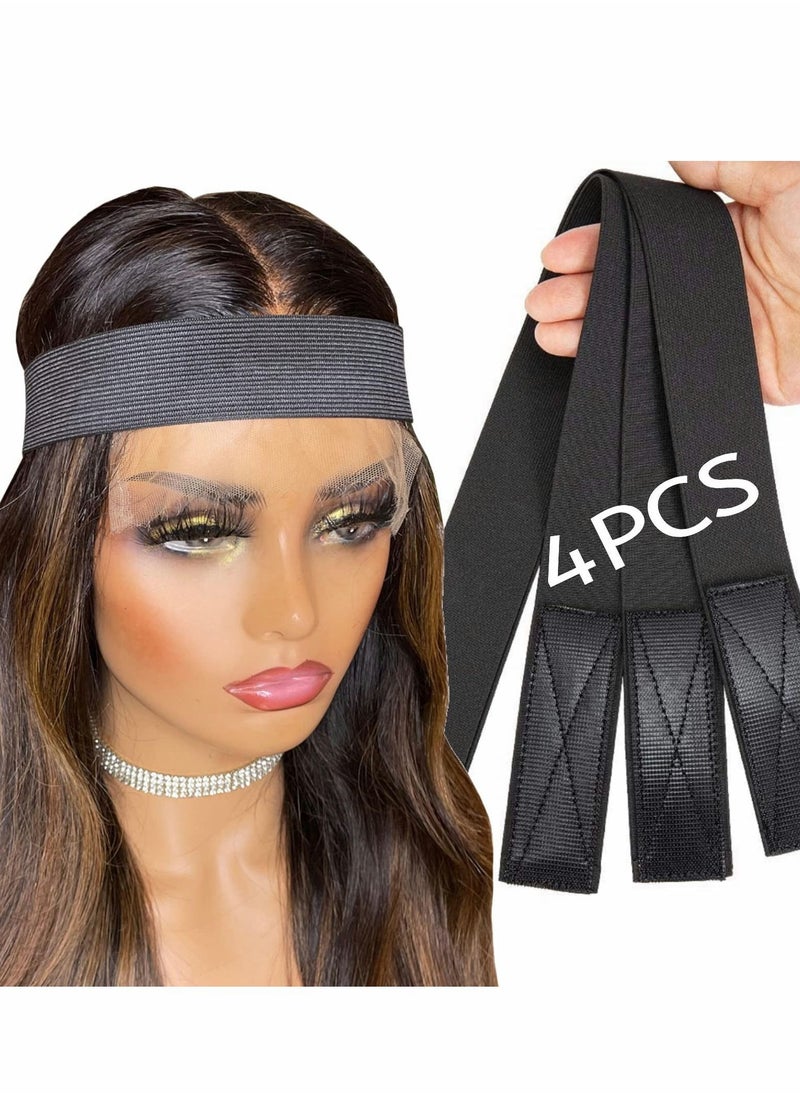 Y&D 4 PCS Lace Edge Headband Adjustable Elastic Melting Band for Wigs  - Image 1