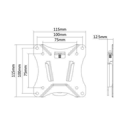 ZIPP Ultra Slim Wall Mount Bracket لشاشات 13–27 بوصة و شاشات المراقبة | متوافق مع VESA 100x100 | حامل شاشة LCD, LED & Flat Panel Universal | حامل جدار ذكي و Andriod Tv - Image 2