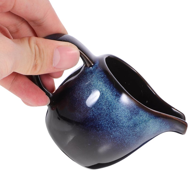 Amosfun Ceramic Milk Pitcher with Spout and Handle  Elegant Creamer for Coffee Tea and Sauces  Home Kitchen Stoneware Supply - Image 5