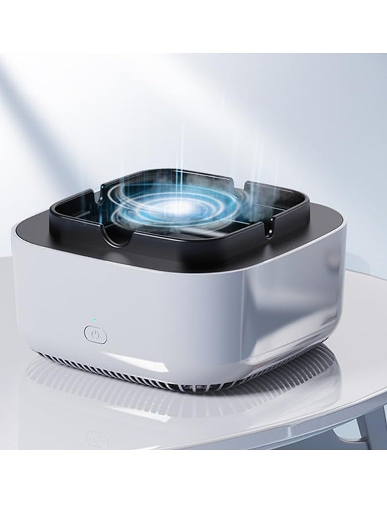 SOLARAE Smokeless Ashtrays for Car Indoor, 2 in 1 Air Purifier Multifunctional Negative Ion Air Fresher for Home,Office, Outdoor Grey - Image 1