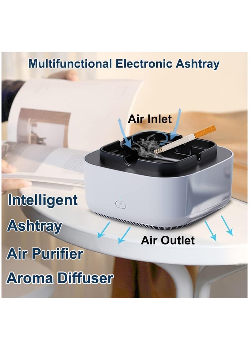 SOLARAE Smokeless Ashtrays for Car Indoor, 2 in 1 Air Purifier Multifunctional Negative Ion Air Fresher for Home,Office, Outdoor Grey - Image 3