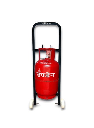 Anamika Heavy Duty LPG Gas Cylinder Trolley with Two Hooks Two Wheels Easy Grip for Effortless Pickup Carry and Transfer Robust and Durable Construction Black - pzsku/Z7C0EEEA39347621C5321Z/45/1746633452/aabc26ad-cf1d-4c6b-9bb9-27e2f1a30605