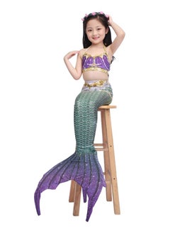 MissTiara Children's Mermaid Swimsuit Set Mermaid Tail Swimsuit Mermaid Costume  - Image 4