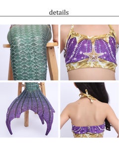 MissTiara Children's Mermaid Swimsuit Set Mermaid Tail Swimsuit Mermaid Costume  - Image 5