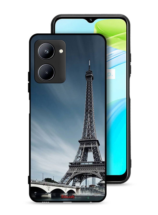 Tolwak Realme C33 Protective Case Cover Eiffel Tower - Image 1